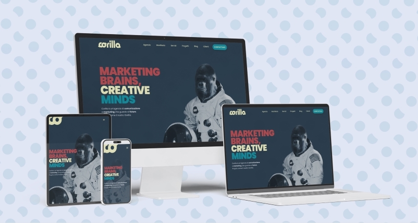 mockup sito corilla su diversi dispositivi