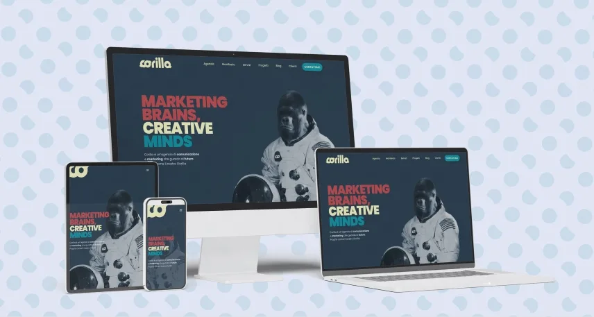 mockup sito corilla su diversi dispositivi